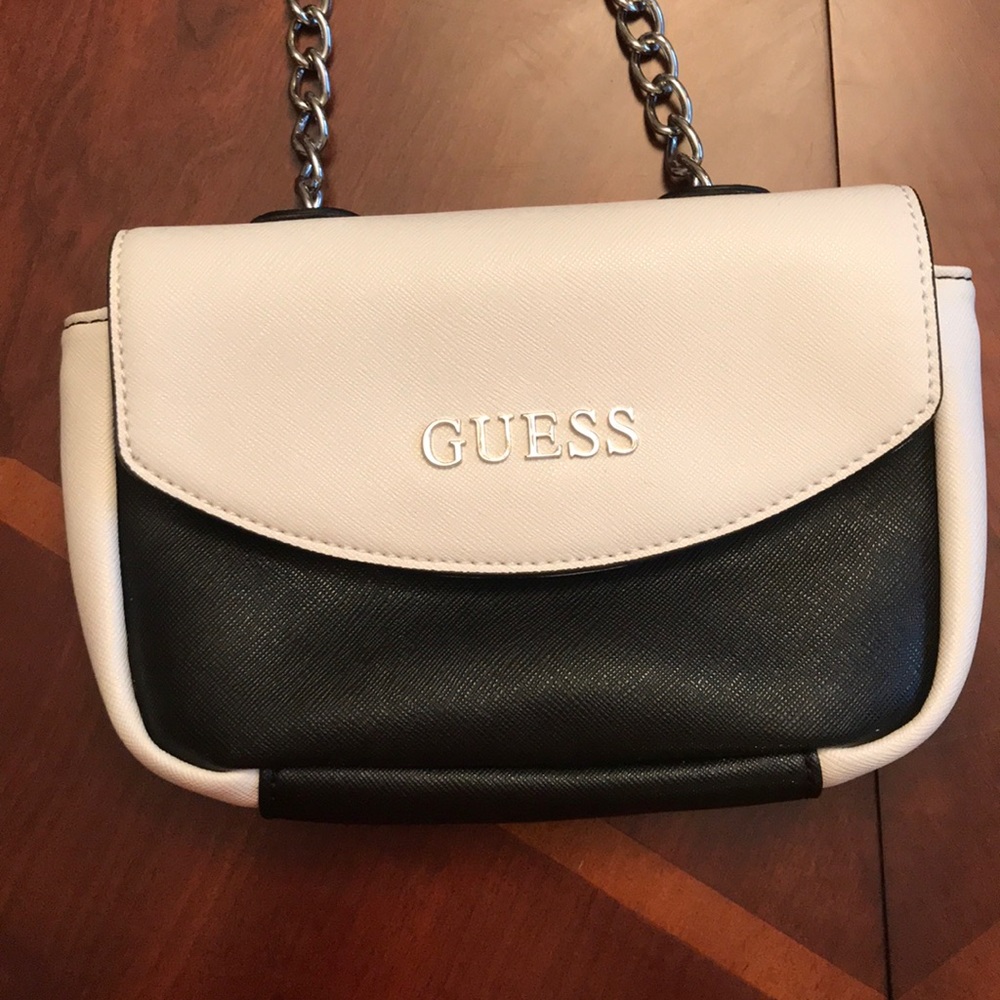 Guess black and white crossbody